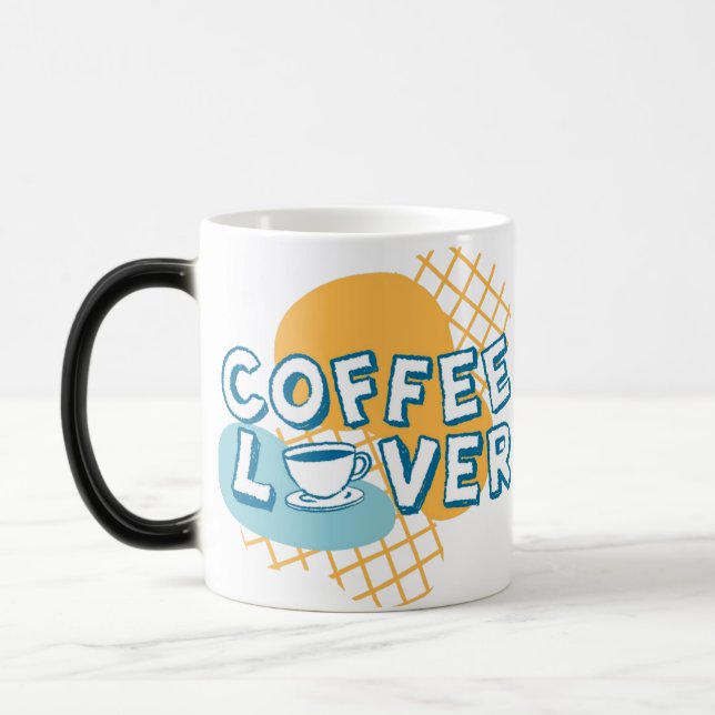 Caneca Mágica Tipografia de amantes do café (Esquerda)
