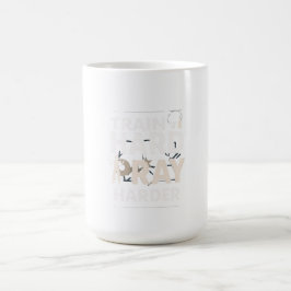 Caneca Mágica Treine Duro, Reze Mais – Motivação Cristã para Fit