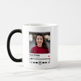 Caneca Mágica Trendy Custom Name Happy Birthday Foto de aniversá