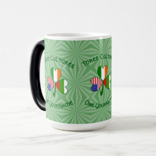 Caneca Mágica Trevo de Bandeira Personalizável Búlgaro Irlandês