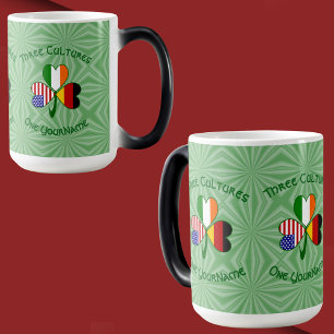 Caneca Mágica Trevo Personalizado Alemão Irlandês Americano