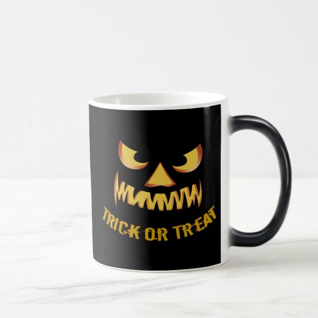 Caneca Mágica Trick ou Tratar com a Cara de Abóbora (Direita)