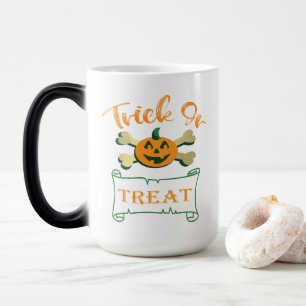 Caneca Mágica Truque ou tratamento de abóbora de Dia das Bruxas