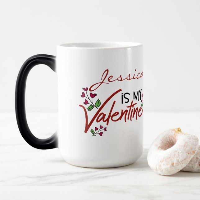 Caneca Mágica Tú eres mi Valentín personalizada (Com Donut)