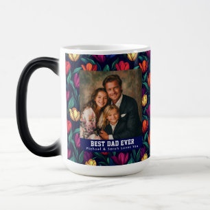 Caneca Mágica Tulipa Artística Flor Avô Foto Café Personalizado