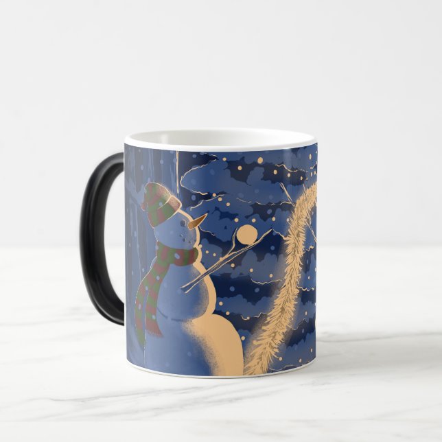 Caneca Mágica Um Natal de Boneco de Neve (Frente Esquerda)
