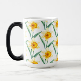 Caneca Mágica única flor de narciso amarelo