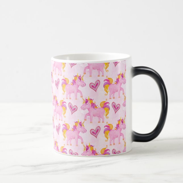 Caneca Mágica Unicórnios da aguarela (Direita)