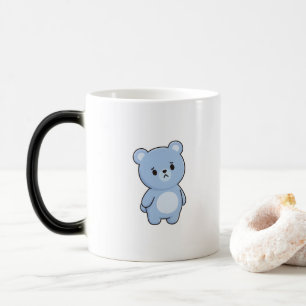 Caneca Mágica Urso Confuso Estilo Kawaii Mínimo