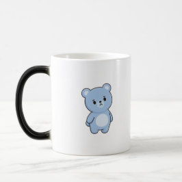 Caneca Mágica Urso Confuso Estilo Kawaii Mínimo