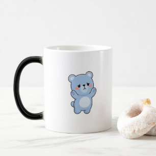Caneca Mágica Urso Tímido Estilo Kawaii Minimalista