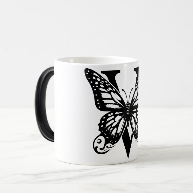 Caneca Mágica V Alphabet black butterfly (Frente Esquerda)