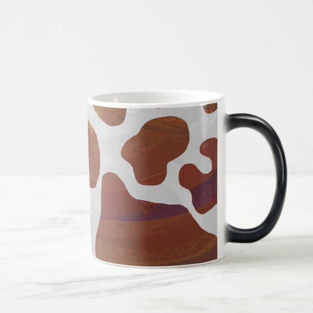 Caneca Mágica Vaca Marrom e Branco Imprimir (Direita)