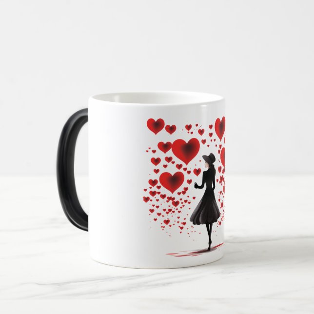 Caneca Mágica Valentines Day Hearts (Frente Esquerda)