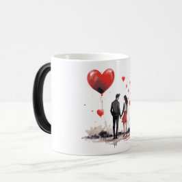 Caneca Mágica Valentines Day Hearts
