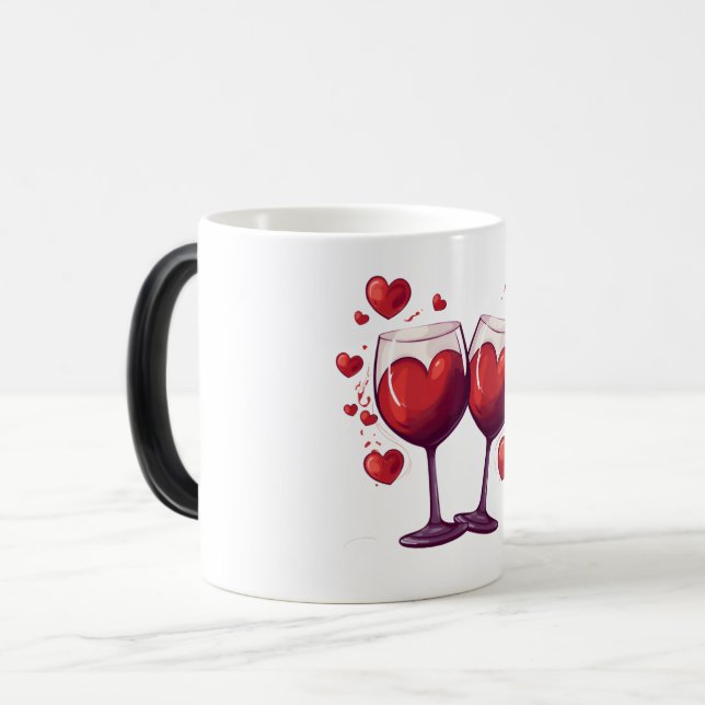 Caneca Mágica Valentines Day Hearts (Frente Esquerda)