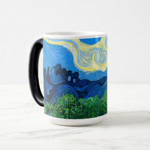 Caneca Mágica Van Gogh Olive Trees em Paisagem Montanhosa
