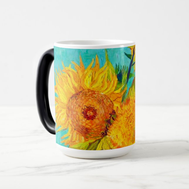 Caneca Mágica Van Gogh Sunflower (Frente Esquerda)