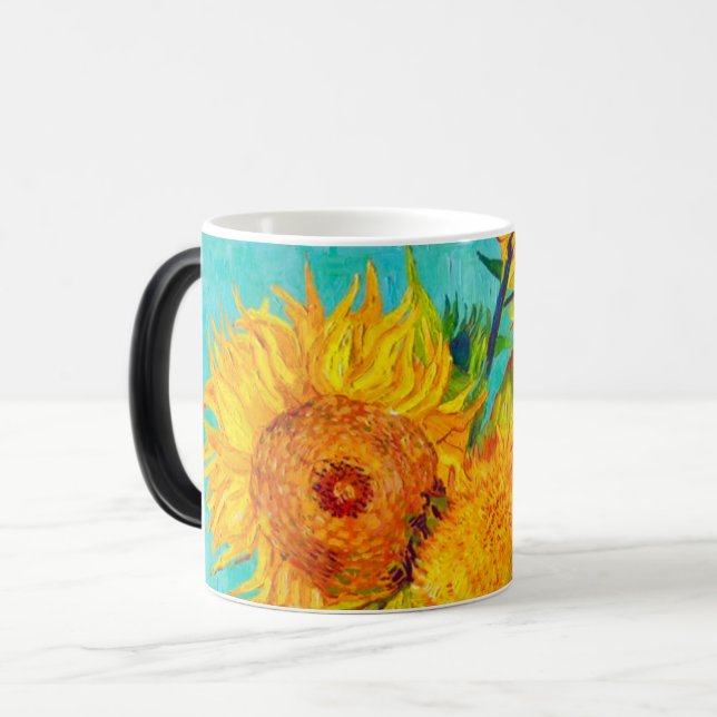 Caneca Mágica Van Gogh Sunflower (Frente Esquerda)