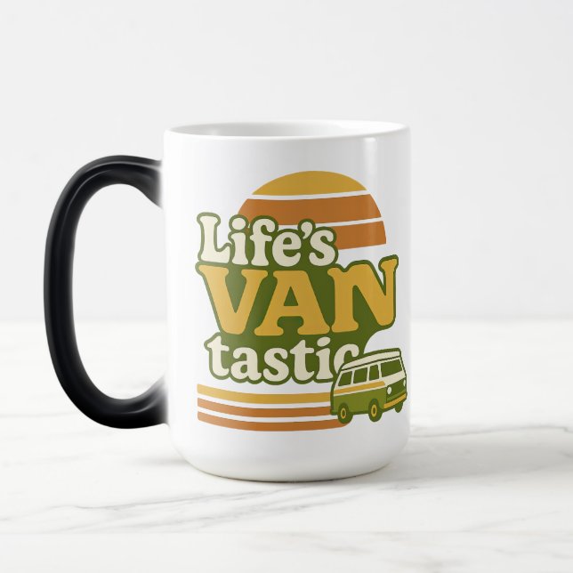 Caneca Mágica VANtastic Retro 70s Van Graphic da vida (Esquerda)