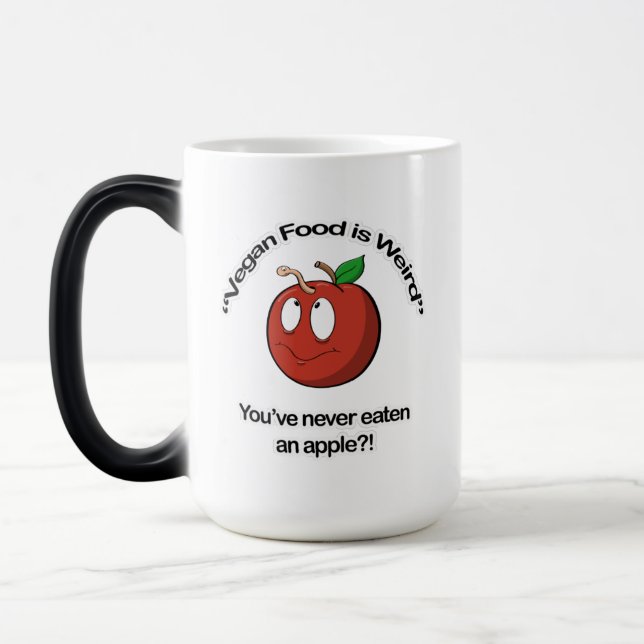 Caneca Mágica Vegan Comida é estranho (Esquerda)
