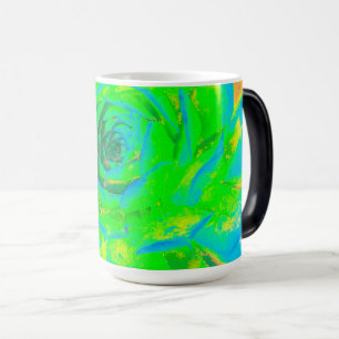 Caneca Mágica Verde limão Chartreuse Suculente Sedum Rosette