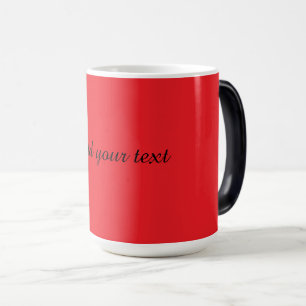 Caneca Mágica Vermelho, vermelho sólido, modelo para texto preto