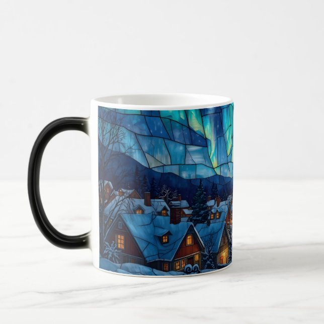 Caneca Mágica Vila de Inverno em Vidro Pintado (Esquerda)