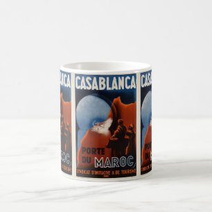 Caneca Mágica Vintage Casablanca: Feriado na Viagem de Marrocos
