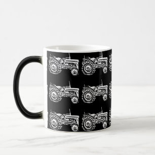 Caneca Mágica Vintage Cinza, trator de fergison Café Mug