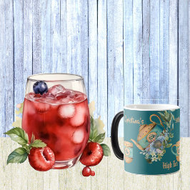 Caneca Mágica Vintage Teapot Floral Tarde Alta Chá Aniversário