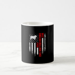 Caneca Mágica Vintage USA Flag Best English Buldog