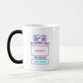Caneca Mágica VIP Birthday Party Neon Squad Personalized Guest N