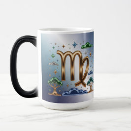 Caneca Mágica Virgo Glyph Zodiac Sign Morphing Mug