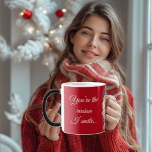 Caneca Mágica Você é o Motivo que me Faz Sorrir Citação Romântic
