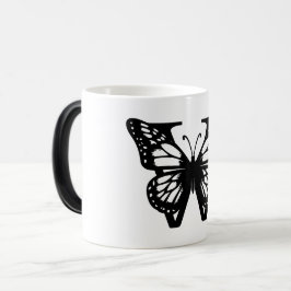 Caneca Mágica W Alphabet black butterfly