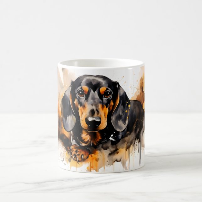 Caneca Mágica Watercolor Dog Mug Wrap (Centro)