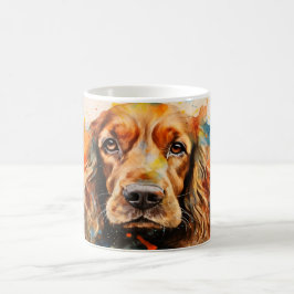 Caneca Mágica Watercolor Dog Mug Wrap