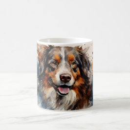 Caneca Mágica Watercolor Dog Mug Wrap