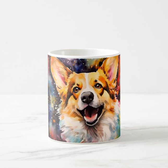 Caneca Mágica Watercolor Dog Mug Wrap (Centro)