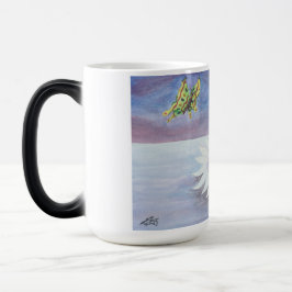 Caneca Mágica Watercolor Watercolor Lotos Flores Água Reiki
