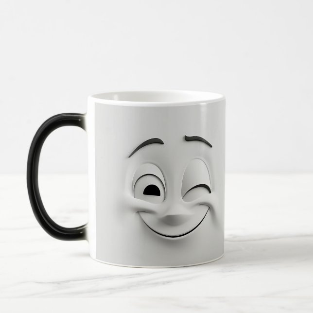 Caneca Mágica Winking Cartoon Face 3D (Esquerda)