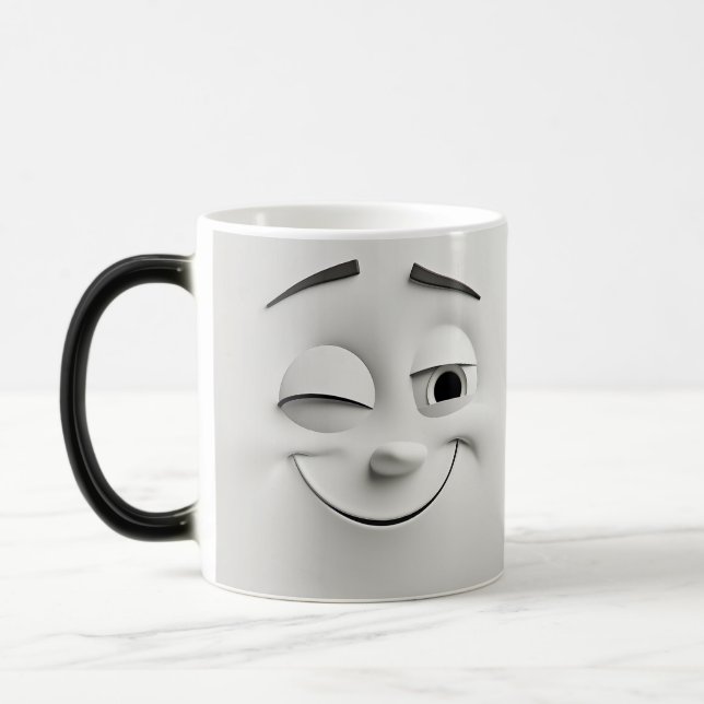 Caneca Mágica Winking Cartoon Face 3D (Esquerda)