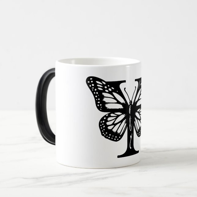 Caneca Mágica Y Alphabet black butterfly (Frente Esquerda)