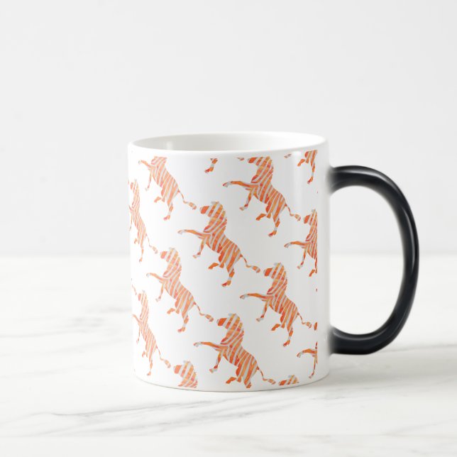 Caneca Mágica Zebra Orange e White Silhouette (Direita)