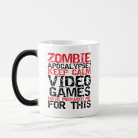 Zombie Apocalypse Mantenha Calmos Gamers Engraçado
