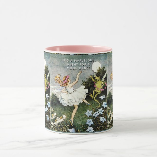 Caneca Magical Dancing Fairy and Frog Two-Tone coffee mug (Centro)