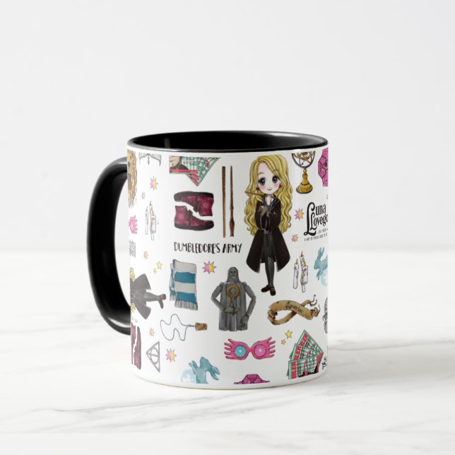 Caneca Magical Luna Lovegood Aquarela (Frente Esquerda)