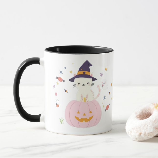 Caneca Magicamente Kind e Spookily Doces (Com Donut)