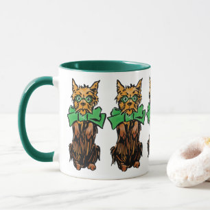 Caneca Mágico Vintage do Cachorro Toto com Laço Verde do 
